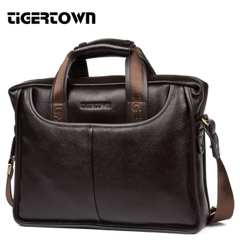 Brand TigerTown Men's Handbag Cowhide 100% Genuine Cow Leather Shoulder Laptop Hand Bag Briefcase Purse Business Messenger 14"
Brand TigerTown Men's Handbag Cowhide 100% Genuine Cow Leather Shoulder Laptop Hand Bag Briefcase Purse Business Messenger 14"