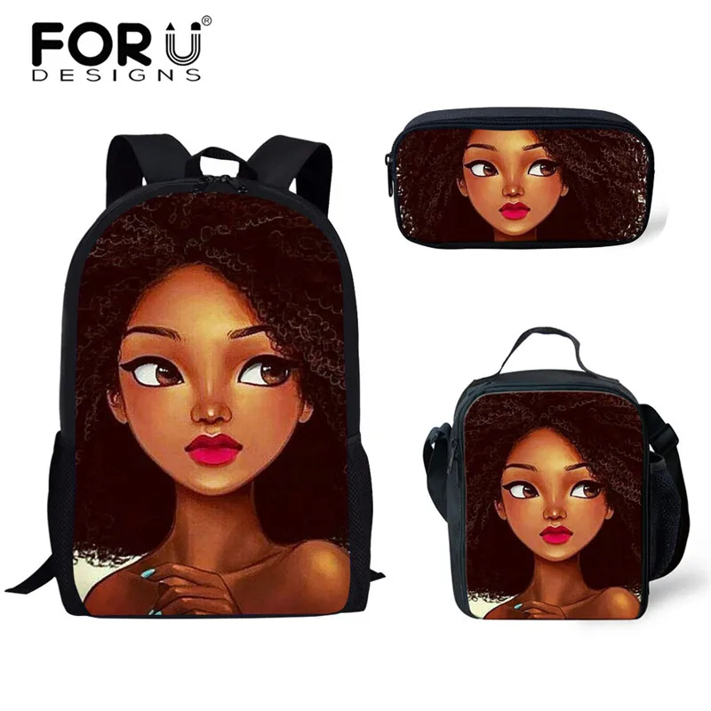 FORUDESIGNS African Black Girls Hairstyle Printing School Bag Set Kids Girl Backpack Large School Bag Girls Backpacks School Bag
FORUDESIGNS African Black Girls Hairstyle Printing School Bag Set Kids Girl Backpack Large School Bag Girls Backpacks School Bag
