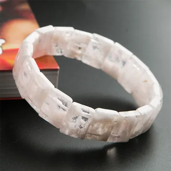 Genuine White Natural Sericite Quartz Bracelet Women Female Natural Phantom Quartz Crystal Rectangle Bead Bracelet 16*12*5mm
Genuine White Natural Sericite Quartz Bracelet Women Female Natural Phantom Quartz Crystal Rectangle Bead Bracelet 16*12*5mm