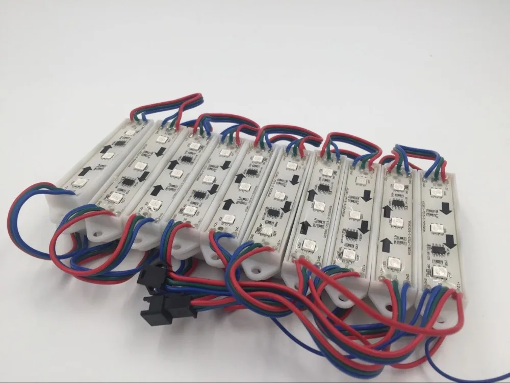 DHL 500PCS Super Bright LED Module WS2811 3 Pcs 5050 RGB LED Pixel Module Light Waterproof IP67 12VDC
DHL 500PCS Super Bright LED Module WS2811 3 Pcs 5050 RGB LED Pixel Module Light Waterproof IP67 12VDC