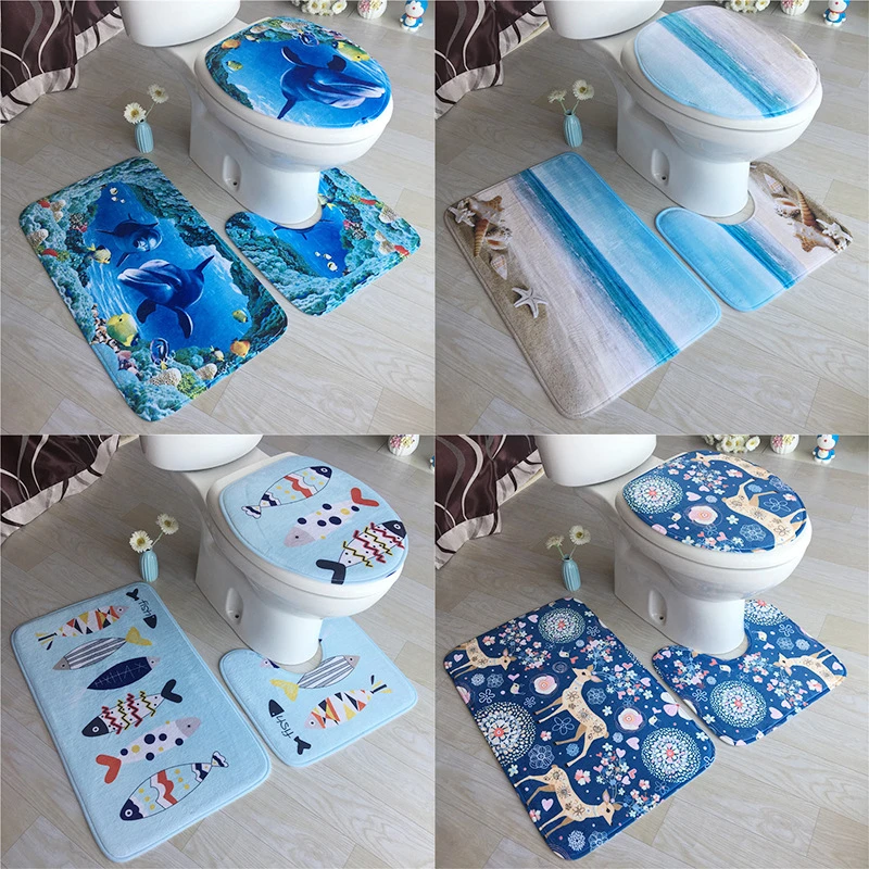 3pcs/set 3D Printed Cartoon Toilet Seat Cover Christmas Decorations Happy Snowman Sea Santa Bathroom Flannel Cover Rug Bath Mats
3pcs/set 3D Printed Cartoon Toilet Seat Cover Christmas Decorations Happy Snowman Sea Santa Bathroom Flannel Cover Rug Bath Mats