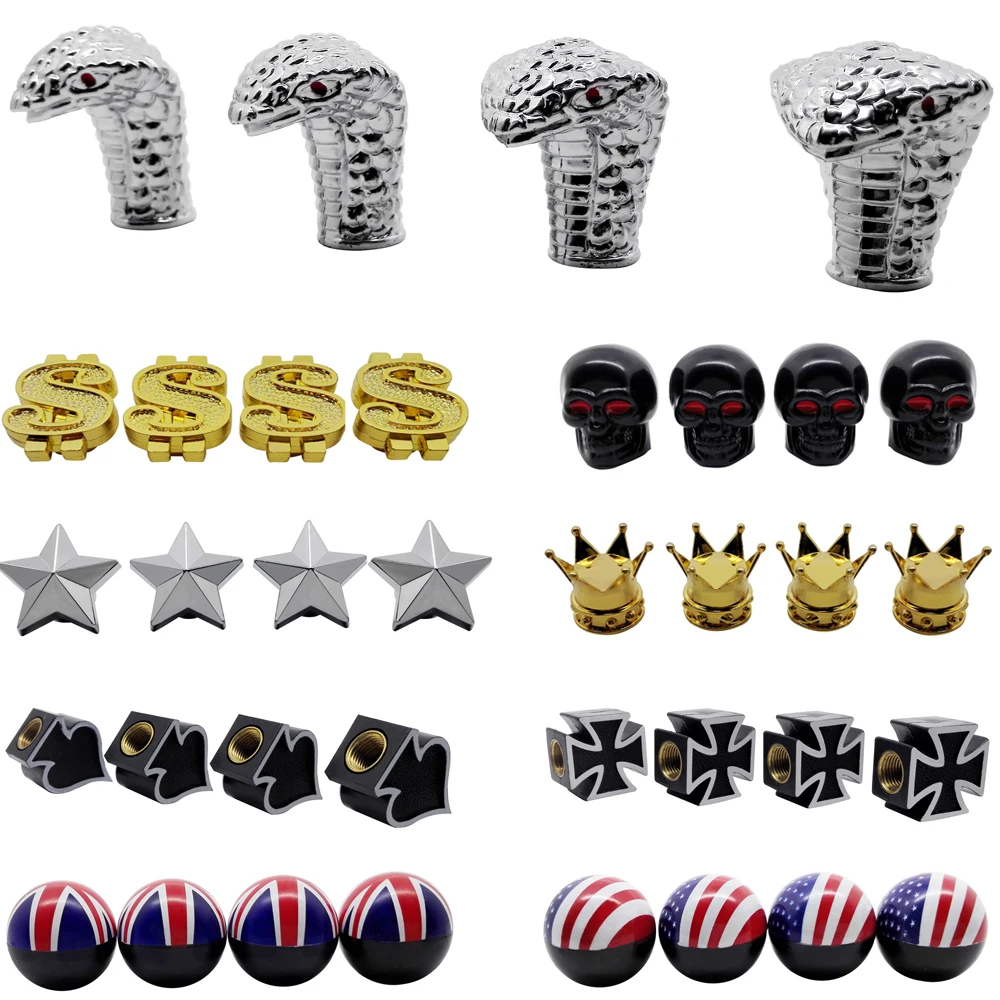 Cobra Skull Crown UK Emblem Tire Decoration for Volvo V70 Dodge Chrysler Buick Ford Citroen Peugeot Isuzu Wheel Valve Stem Caps
Cobra Skull Crown UK Emblem Tire Decoration for Volvo V70 Dodge Chrysler Buick Ford Citroen Peugeot Isuzu Wheel Valve Stem Caps