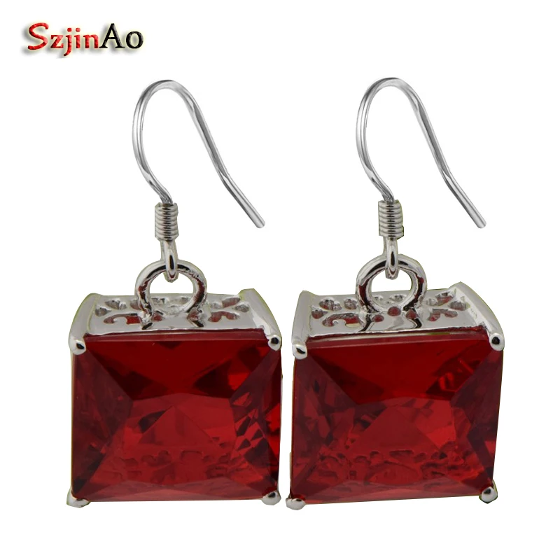 New Fashion Earrings Double-sided Shiny Wedding Ruby Earrings Women 925 Silver Earrings Jewelry Wholesale
New Fashion Earrings Double-sided Shiny Wedding Ruby Earrings Women 925 Silver Earrings Jewelry Wholesale