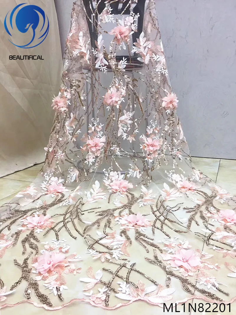 Beautifical Pink flowers lace fabrics 5yards/lot nigerian net lace sequins fabric with beads for wedding frech lace ML1N822
Beautifical Pink flowers lace fabrics 5yards/lot nigerian net lace sequins fabric with beads for wedding frech lace ML1N822