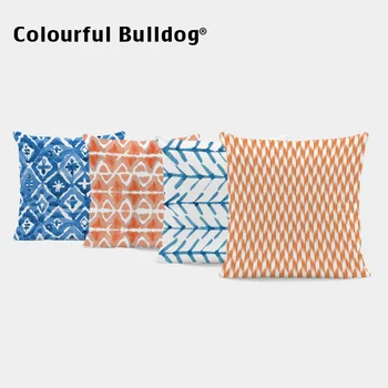 Blue Orange Geometry Cushions White Pillow Covers Beauty Chair For Teens Checkered Throw Pillow Cases 45x45Cm Decor Office Couch
Blue Orange Geometry Cushions White Pillow Covers Beauty Chair For Teens Checkered Throw Pillow Cases 45x45Cm Decor Office Couch