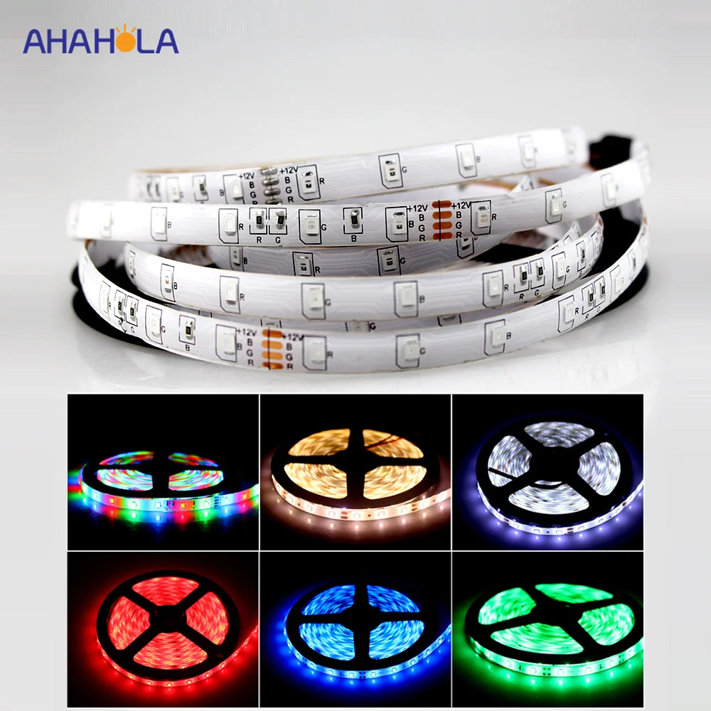 Светодиодная ленсветильник 12 В rgb белый теплый водонепроницаемый ip65 smd 2835 лента 5