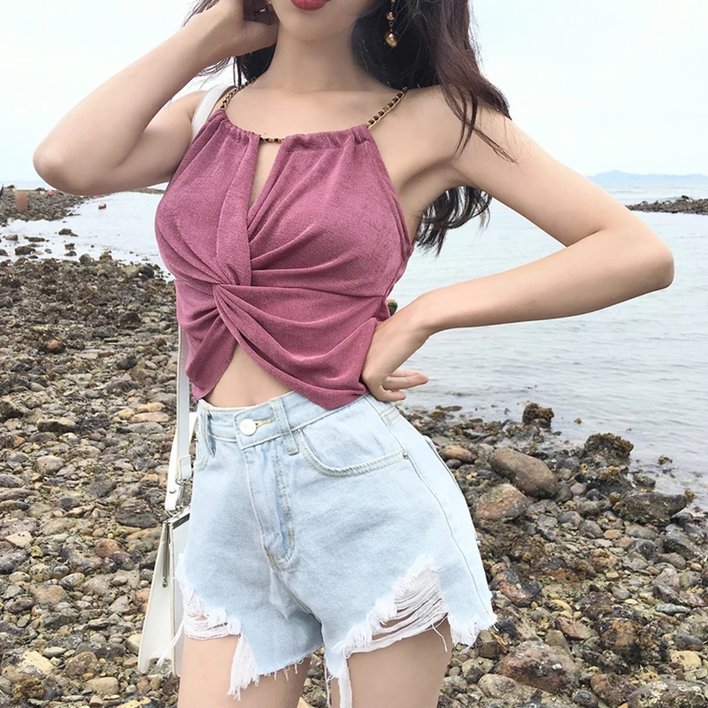 2019 Fashion Summer New Solid Women Crop Tops High Waist Sleeveless Sexy Chain Female Vest Tops Ladies Slim Tank Tops Drop Ship
2019 Fashion Summer New Solid Women Crop Tops High Waist Sleeveless Sexy Chain Female Vest Tops Ladies Slim Tank Tops Drop Ship