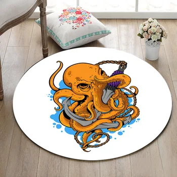 The Kraken Octopus Caught The Anchor Round Home Door Mat Living Room Floor Cushion Dining Room Area Rug Bathroom Non-Slip Carpet
The Kraken Octopus Caught The Anchor Round Home Door Mat Living Room Floor Cushion Dining Room Area Rug Bathroom Non-Slip Carpet
