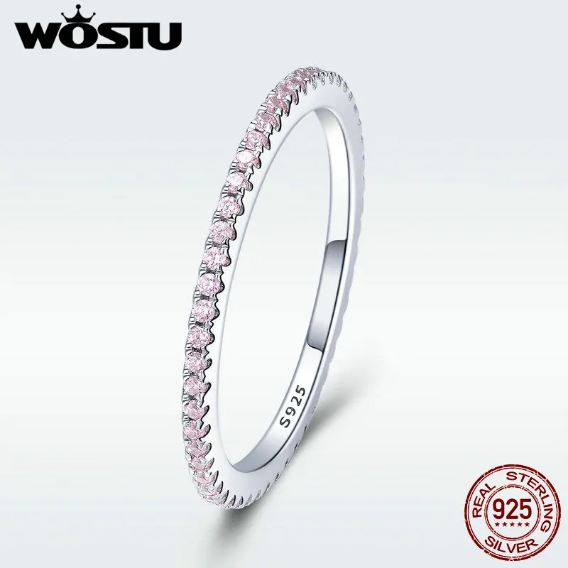 WOSTU Genuine 100% 925 Sterling Silver Glitter Stackable Circle Finger Rings For Women Engagement Silver Round Jewelry DXR066
WOSTU Genuine 100% 925 Sterling Silver Glitter Stackable Circle Finger Rings For Women Engagement Silver Round Jewelry DXR066