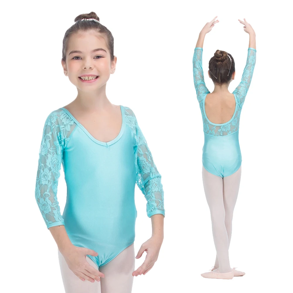 Light River Blue Nylon/Lycra Leotard with Lace 3/4 Sleeve V Front for Girls Gymnastics Ballet Dancing
Light River Blue Nylon/Lycra Leotard with Lace 3/4 Sleeve V Front for Girls Gymnastics Ballet Dancing