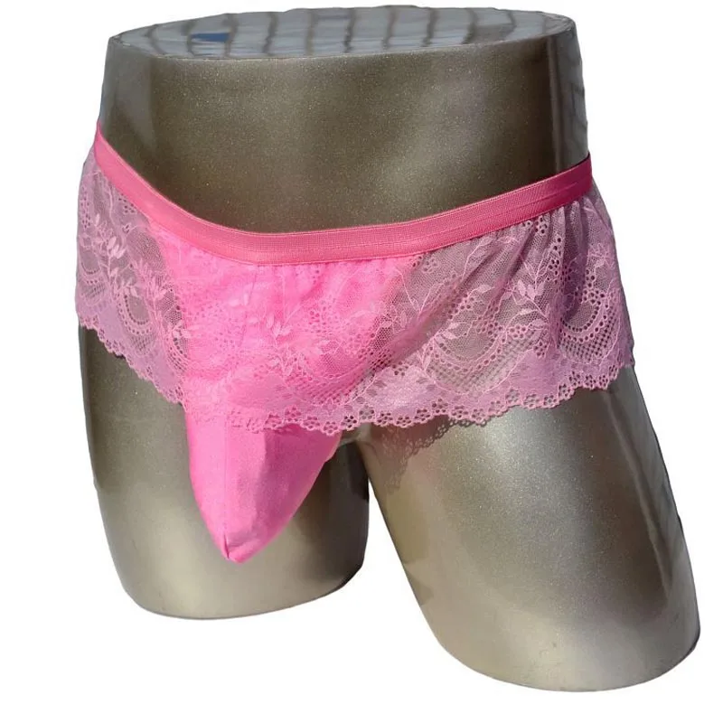 Sexy Men Sissy Lace Skirted Bulge Pouch Panties G-String Bikini Open Butt Underwear Male Crossdressing Lingerie
Sexy Men Sissy Lace Skirted Bulge Pouch Panties G-String Bikini Open Butt Underwear Male Crossdressing Lingerie