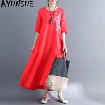 AYUSNUE Spring Summer Long Dress Women Korean Casual Cotton and Linen Dress Red Vintagve Dresses 2020 Vestidos Mujer KJ1996
AYUSNUE Spring Summer Long Dress Women Korean Casual Cotton and Linen Dress Red Vintagve Dresses 2020 Vestidos Mujer KJ1996