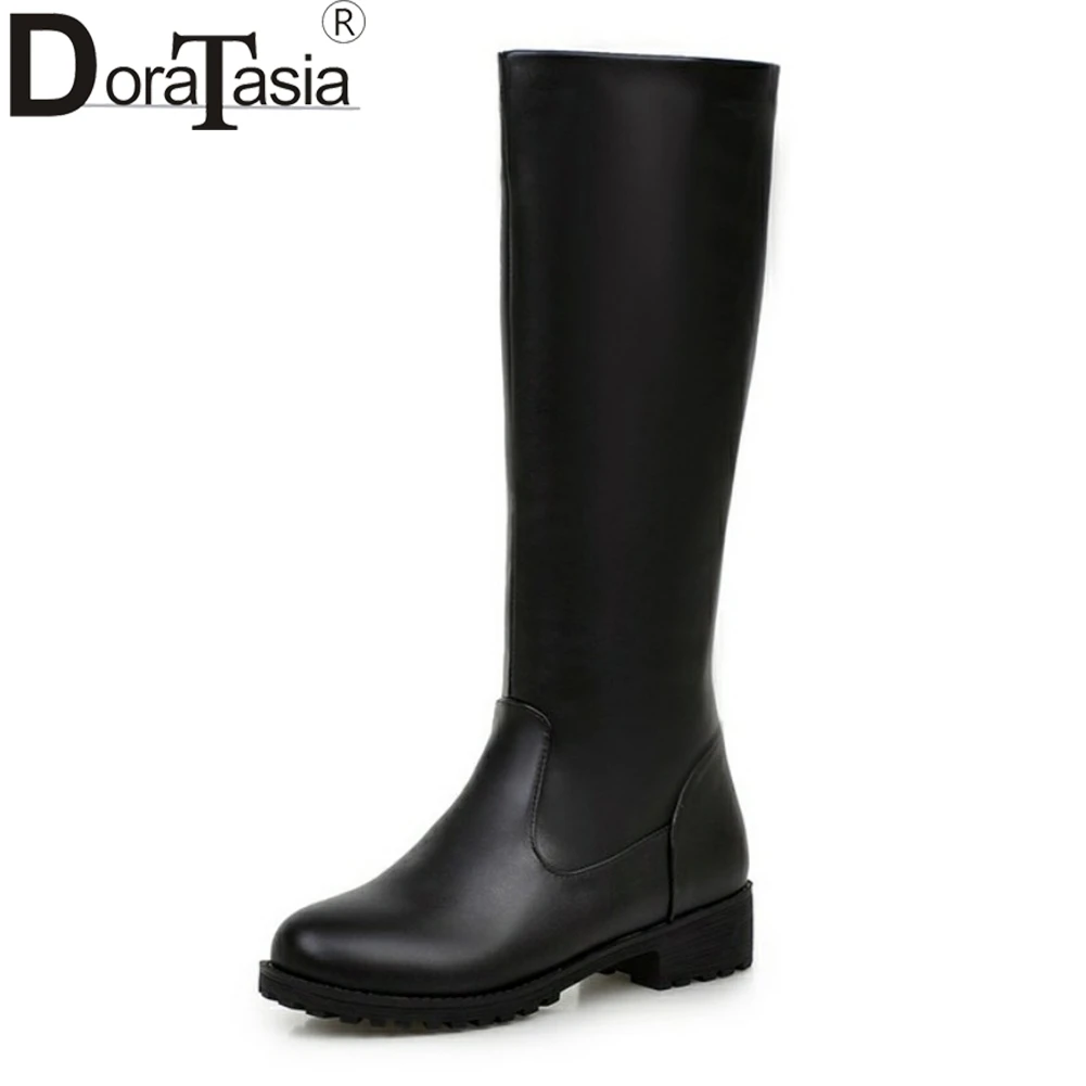 DoraTasia Women Knee High Boots Autumn Winter Fur Shoes Woman Low Heel Platform Slip On Motorcycle Riding Boots Big Size 34-43
DoraTasia Women Knee High Boots Autumn Winter Fur Shoes Woman Low Heel Platform Slip On Motorcycle Riding Boots Big Size 34-43