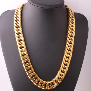 Granny Chic 7-40" Gold Filled 316L Stainless Steel Double Curb Cuban Link Chain Miami Chain Necklaces for Men Jewelry
Granny Chic 7-40" Gold Filled 316L Stainless Steel Double Curb Cuban Link Chain Miami Chain Necklaces for Men Jewelry
