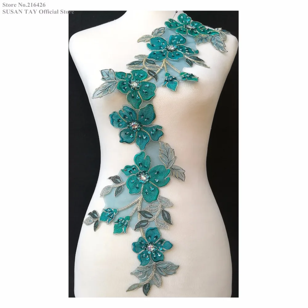 New Handmade Teal Blue Beaded Sequined Stoned 3D Flower Embroidery Patches Appliques Apparel Sewing DIY Crafts 2pcs/lot BNC120M
New Handmade Teal Blue Beaded Sequined Stoned 3D Flower Embroidery Patches Appliques Apparel Sewing DIY Crafts 2pcs/lot BNC120M