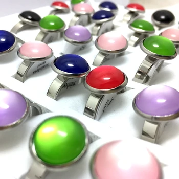 30pcs Natural Opal Cat Eye Stone Ring Stainless steel Fashion Bridal Jewelry Silver Rings Charming Wedding Rings Jewerly Gift
30pcs Natural Opal Cat Eye Stone Ring Stainless steel Fashion Bridal Jewelry Silver Rings Charming Wedding Rings Jewerly Gift