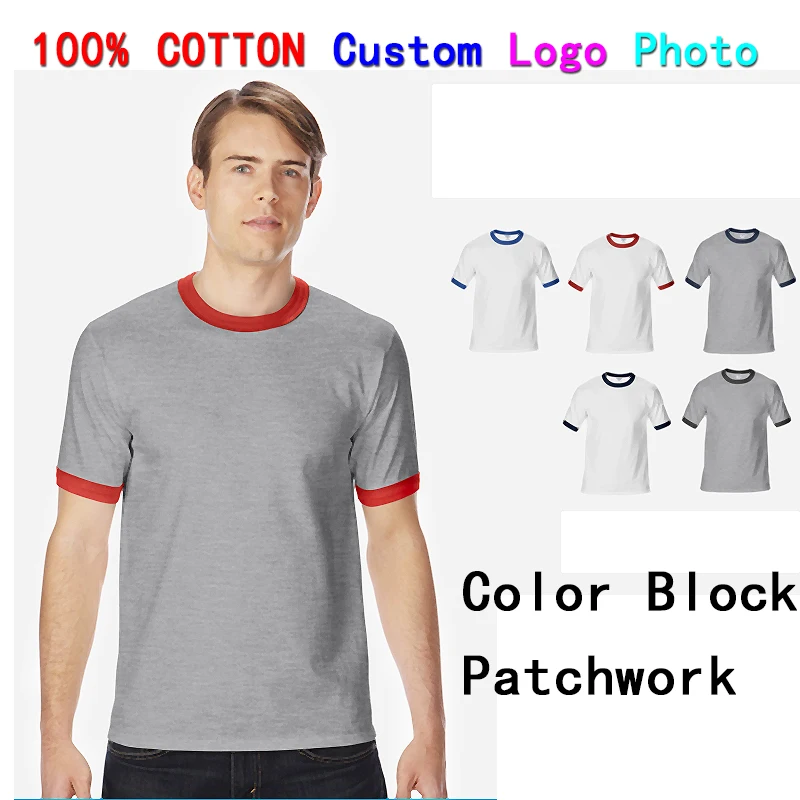 Summer 2018 Text Photo Logo Customized T Shirt Homme advertising Logo Printed Mens T shirt Color Block T-shirts O Neck Tops
Summer 2018 Text Photo Logo Customized T Shirt Homme advertising Logo Printed Mens T shirt Color Block T-shirts O Neck Tops