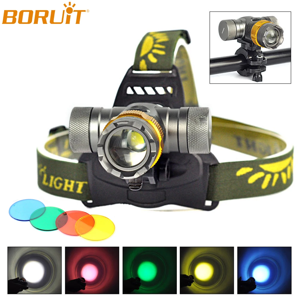 BORUiT XML T6 LED Headlamp Flashlight Zoomable 5 Colors Headlights Waterproof Camping Hunting Head Torch Cycling LED Bike Light
BORUiT XML T6 LED Headlamp Flashlight Zoomable 5 Colors Headlights Waterproof Camping Hunting Head Torch Cycling LED Bike Light