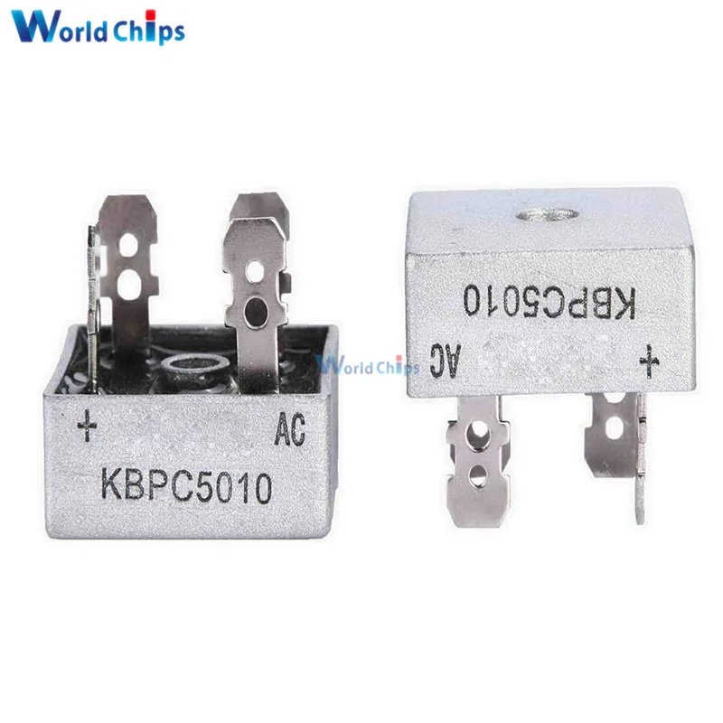 2Pcs/lot KBPC5010 Bridge Rectifier 50a 1000V AC Metal Case Single Phases Diode Bridge Rectifier
2Pcs/lot KBPC5010 Bridge Rectifier 50a 1000V AC Metal Case Single Phases Diode Bridge Rectifier