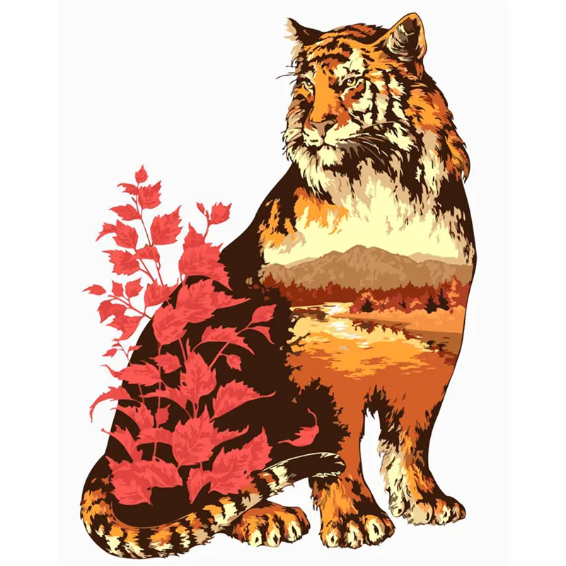 Painting By Numbers DIY Dropshipping 40x50 50x65cm Abstract painting tiger Animal Canvas Wedding Decoration Art picture Gift
Painting By Numbers DIY Dropshipping 40x50 50x65cm Abstract painting tiger Animal Canvas Wedding Decoration Art picture Gift