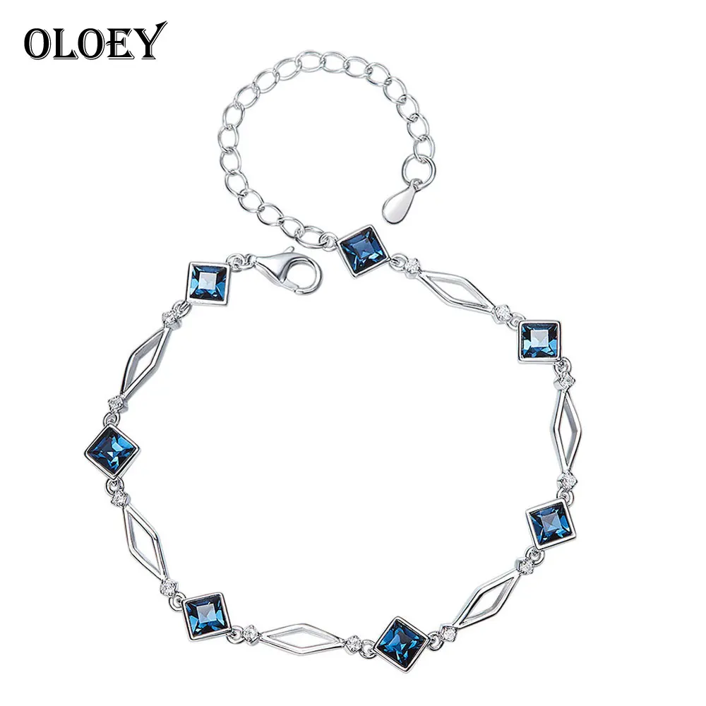 YPAY Real 925 Sterling Silver Bracelets Women Elegant Blue Austrian Crystal Bangle Bracelet Ladies Fine Jewelry Gift YMB006
YPAY Real 925 Sterling Silver Bracelets Women Elegant Blue Austrian Crystal Bangle Bracelet Ladies Fine Jewelry Gift YMB006