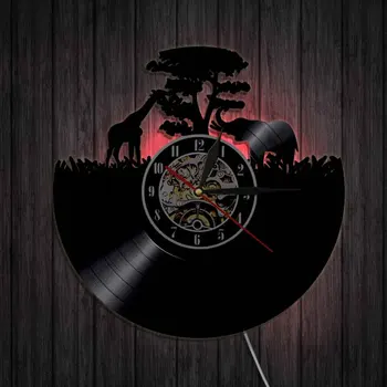 1Piece Giraffe And Elephant African Sunset Vinyl Record Wall Clock Mother and Baby Animal Wall Clock Safari Wildlife Wild Nature
1Piece Giraffe And Elephant African Sunset Vinyl Record Wall Clock Mother and Baby Animal Wall Clock Safari Wildlife Wild Nature