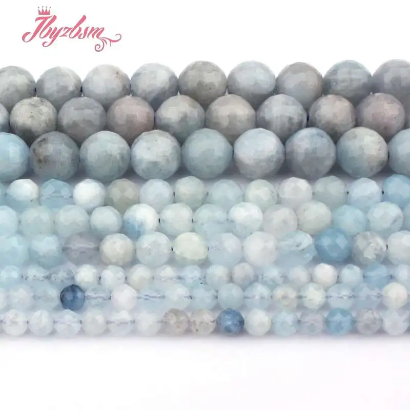 4,6,8mm Round Ball Bead Faceted Blue Aquamarines Natural Stone Beads For DIY Bracelets Necklace Jewelry Making 15" Free Shipping
4,6,8mm Round Ball Bead Faceted Blue Aquamarines Natural Stone Beads For DIY Bracelets Necklace Jewelry Making 15" Free Shipping