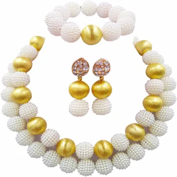 White Simulated Pearl Beads African Jewelry Set 2017 Nigerian Wedding Necklace Sets 2PLS16
White Simulated Pearl Beads African Jewelry Set 2017 Nigerian Wedding Necklace Sets 2PLS16