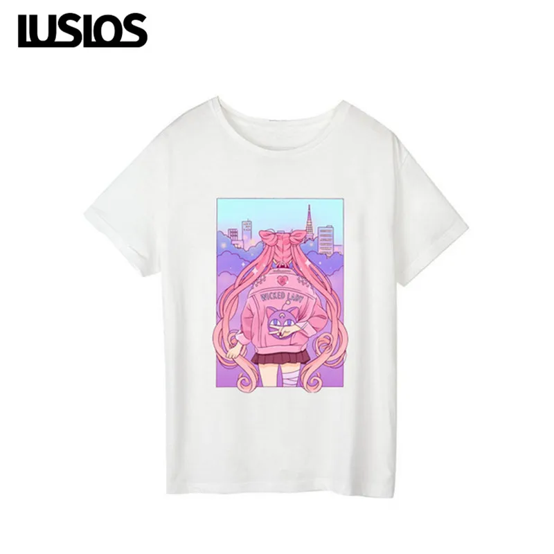 LUS LOS 2019 Fashion Streetwear Cartoon Sailor Moon Printed 19 Different Styles Short Sleeves O-Neck Kawaii T-Shirts Soft Touch
LUS LOS 2019 Fashion Streetwear Cartoon Sailor Moon Printed 19 Different Styles Short Sleeves O-Neck Kawaii T-Shirts Soft Touch