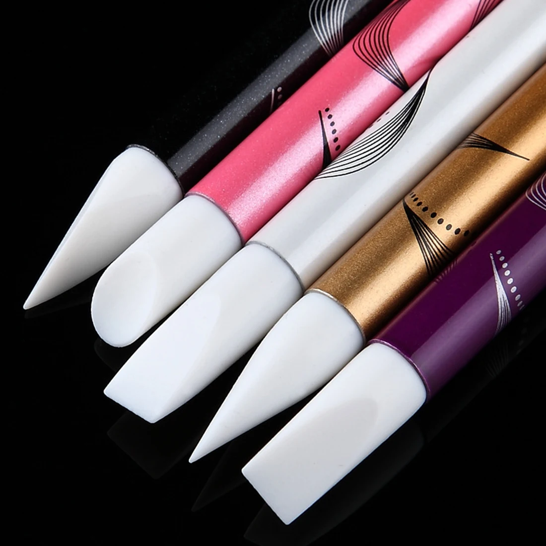 TOP 5PCS Silicone Head Metal Handle Nail Art Brush Set DIY Carving Craft Sculpture 3D Image Builder Gel Painting Drawing Pen Kit
TOP 5PCS Silicone Head Metal Handle Nail Art Brush Set DIY Carving Craft Sculpture 3D Image Builder Gel Painting Drawing Pen Kit