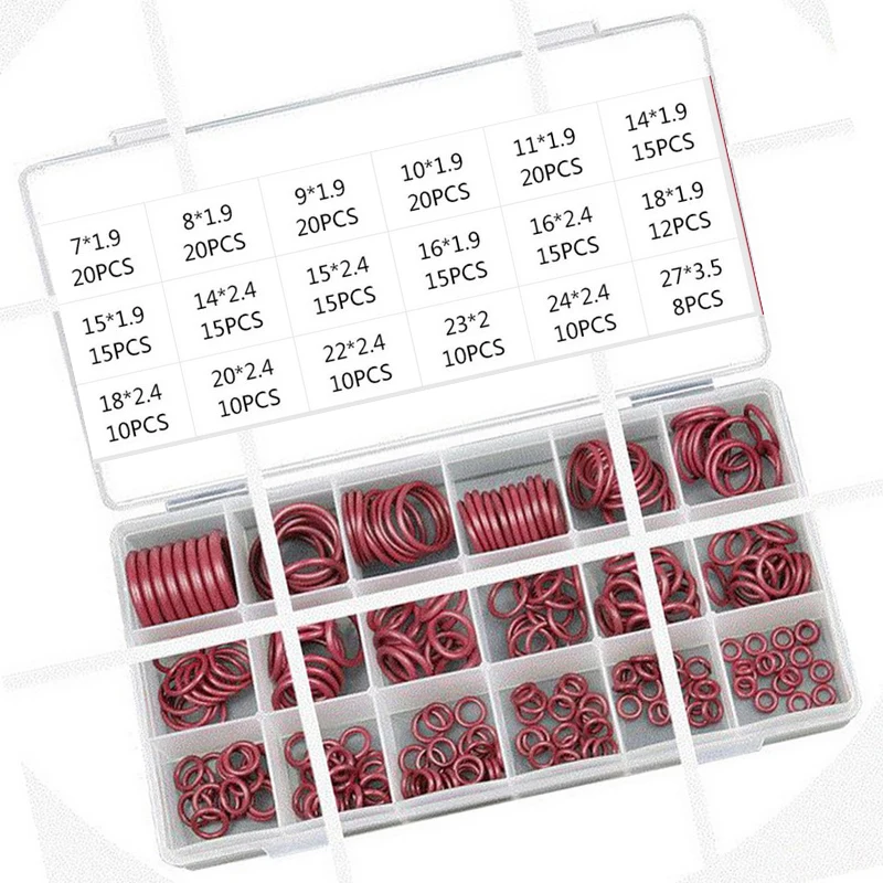 R134a R12 O-Ring Seal Kit Assortment Set For Car Automotive A/C Air Conditioning System HNBR Rubber Red
R134a R12 O-Ring Seal Kit Assortment Set For Car Automotive A/C Air Conditioning System HNBR Rubber Red