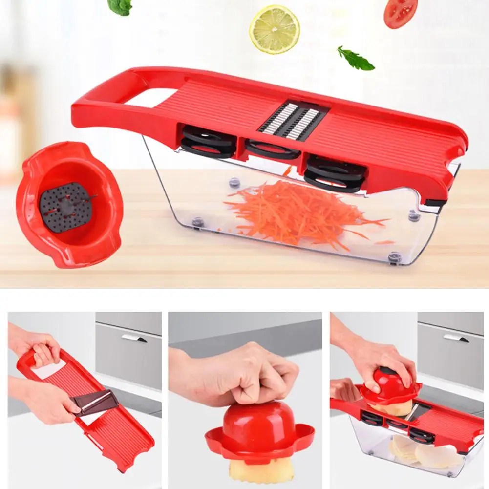Multi-function Slicer Potato Peeler Carrot Grater Vegetable Fruit Slicer Vegetable Cutter with Steel Kitchen Accessory
Multi-function Slicer Potato Peeler Carrot Grater Vegetable Fruit Slicer Vegetable Cutter with Steel Kitchen Accessory