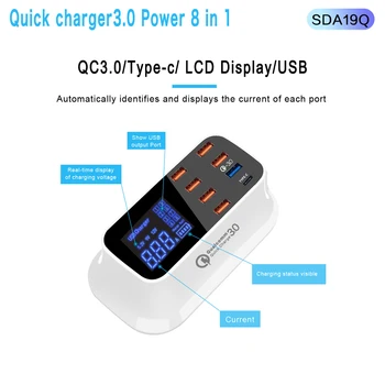Quick Charger 3.0 Fast Charging Power Adapter Smart USB Type C Charger Led Display Desktop Strip Mobile Phone USB Charger
Quick Charger 3.0 Fast Charging Power Adapter Smart USB Type C Charger Led Display Desktop Strip Mobile Phone USB Charger