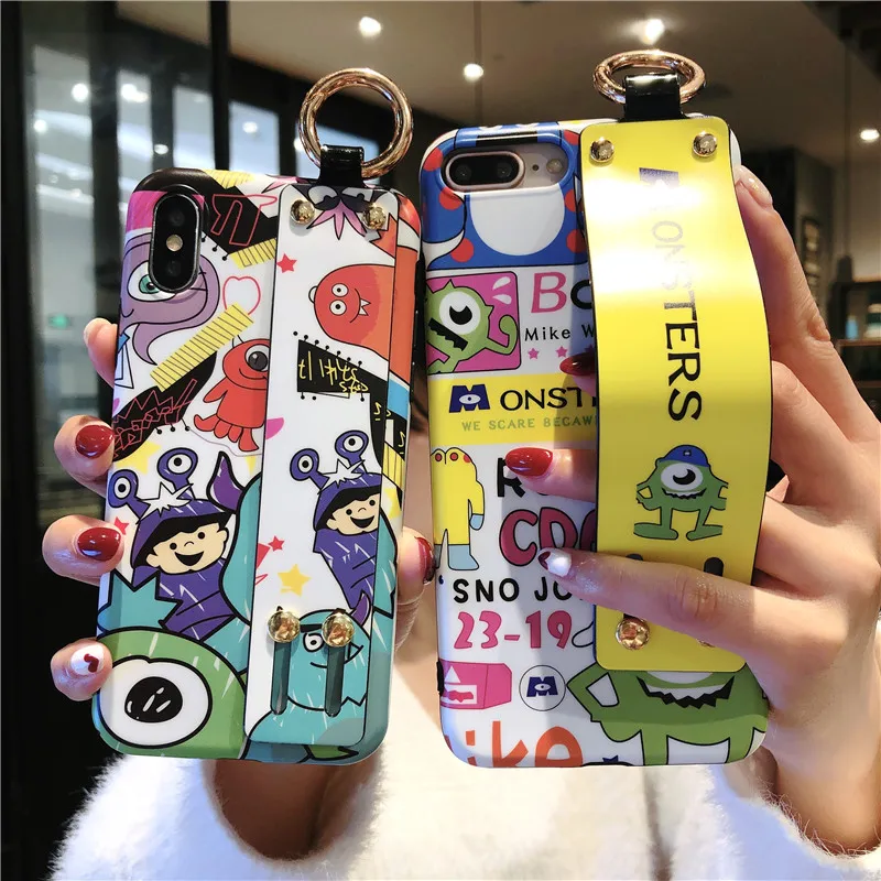For iphone XS max Cute Monsters Wrist strap soft Phone Case For iPhone 8plus 7 7plus 6 6S 6p cartoon Sullivan daisy case
For iphone XS max Cute Monsters Wrist strap soft Phone Case For iPhone 8plus 7 7plus 6 6S 6p cartoon Sullivan daisy case