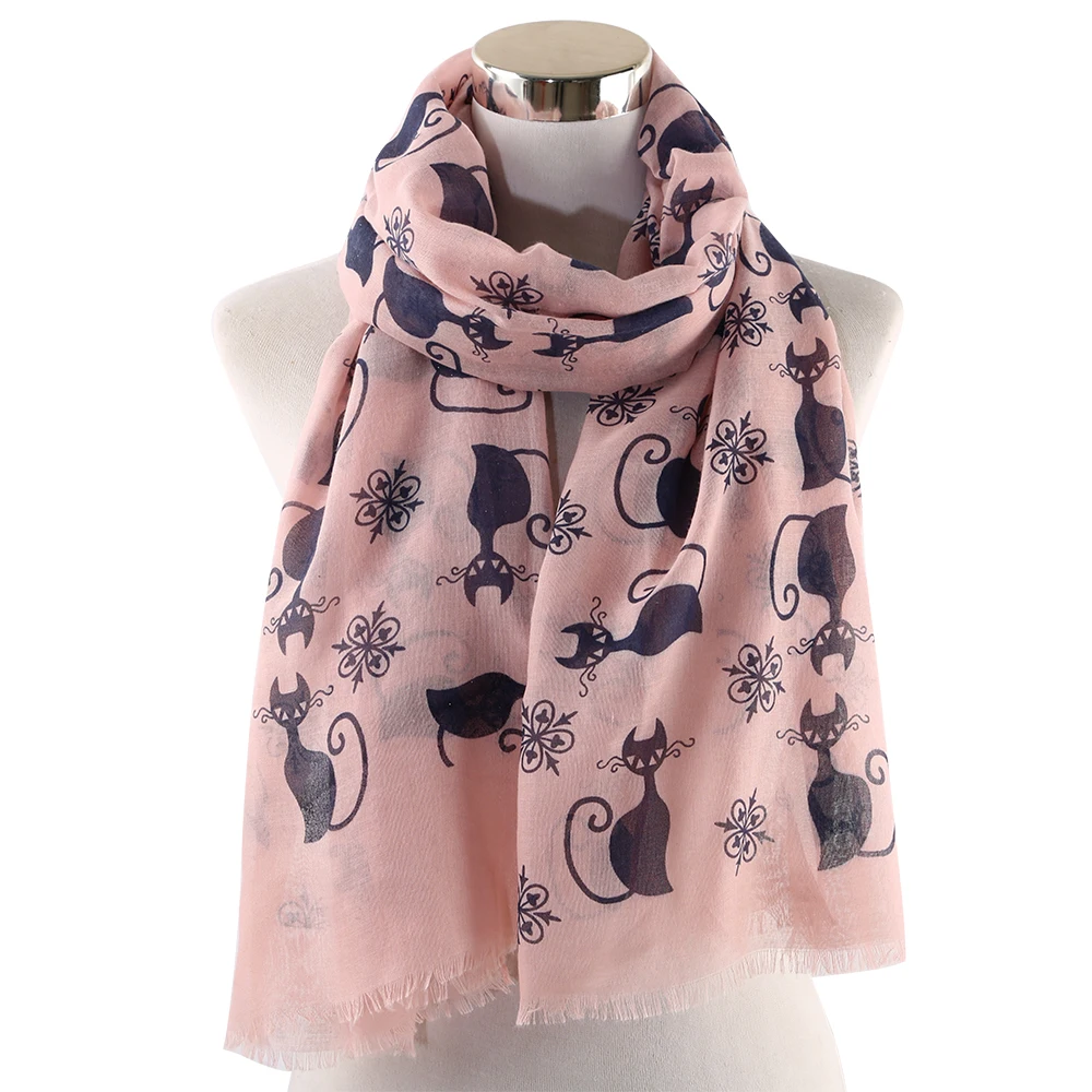 OLOME 2019 Fashion Cute Cat Scarf Pink White Women Ladies Shawls Animal Print Scarves Wrap hijab Stoles Beach Foulard
OLOME 2019 Fashion Cute Cat Scarf Pink White Women Ladies Shawls Animal Print Scarves Wrap hijab Stoles Beach Foulard