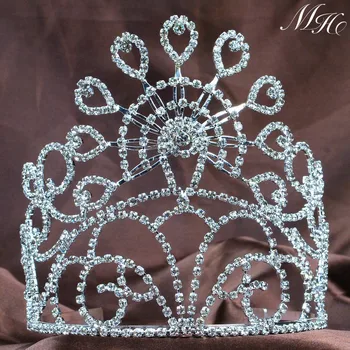 5.5" Women Brides Tiaras Crowns Handmade Clear Rhinestone Crystal Flower Headband Pageant Prom Party Hair Jewelry w/ Hair Combs
5.5" Women Brides Tiaras Crowns Handmade Clear Rhinestone Crystal Flower Headband Pageant Prom Party Hair Jewelry w/ Hair Combs