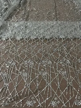 shinning Sequins embroidery best quality CiCi-52824 net mesh tulle lace fabric with glitter for dress sawing 
shinning Sequins embroidery best quality CiCi-52824 net mesh tulle lace fabric with glitter for dress sawing