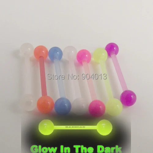 Free Shipping 5pcs/lot flexible mixed color tongue barbell ring tongue 1.6x16x5mm glow in the dark body piercing jewelry
Free Shipping 5pcs/lot flexible mixed color tongue barbell ring tongue 1.6x16x5mm glow in the dark body piercing jewelry