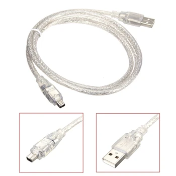 cable 1.2mUSB Male to Firewire IEEE 1394 4 Pin Male iLink Adapter Cord firewire 1394 Cable for SONY DCR-TRV75E DV camera
cable 1.2mUSB Male to Firewire IEEE 1394 4 Pin Male iLink Adapter Cord firewire 1394 Cable for SONY DCR-TRV75E DV camera