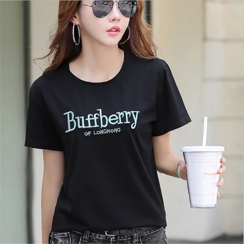 Casual print 2019 summer new loose letter embroidery short-sleeved T-shirt women's shirt bottoming shirt
Casual print 2019 summer new loose letter embroidery short-sleeved T-shirt women's shirt bottoming shirt