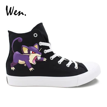 Wen Unisex Design Pokemon Pocket Monster Hand Painted Skate Shoes Rattata Black High Top Boy Girl's Canvas Sneakers Unique Gifts
Wen Unisex Design Pokemon Pocket Monster Hand Painted Skate Shoes Rattata Black High Top Boy Girl's Canvas Sneakers Unique Gifts