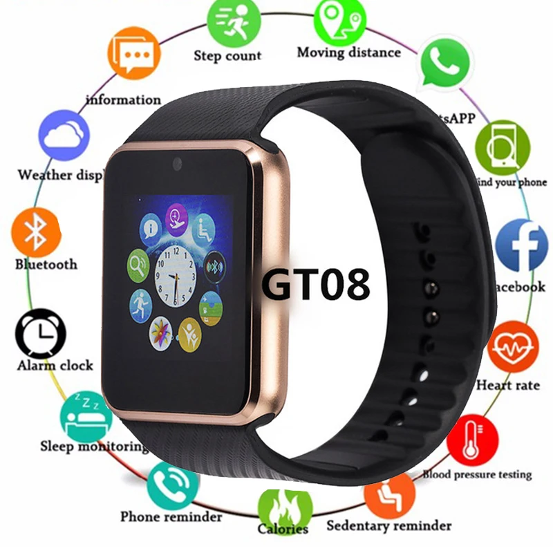 Bluetooth GT08 Smart Watch Phone Best Smartwatch 2018/2017 Sim Card TF Card Camera Smart Clock for Apple Watch Iphone Android
Bluetooth GT08 Smart Watch Phone Best Smartwatch 2018/2017 Sim Card TF Card Camera Smart Clock for Apple Watch Iphone Android