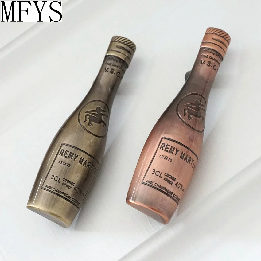 Vintage Wine Bottle Shape Furniture Hardware Cabinet Handles Antique Bronze Door Knobs Retro Kitchen Cupboard Pulls Accessories
Vintage Wine Bottle Shape Furniture Hardware Cabinet Handles Antique Bronze Door Knobs Retro Kitchen Cupboard Pulls Accessories
