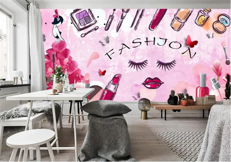 Fashion HD Europe and America hand-painted cosmetics wallpaper shop makeup shop background wall
Fashion HD Europe and America hand-painted cosmetics wallpaper shop makeup shop background wall