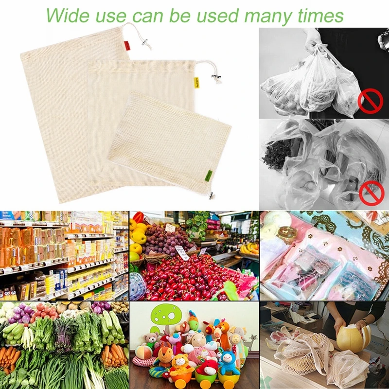 9pcs Degradable Reusable Mesh Produce Bags Washable Bags Cotton Vegetable Bags Home Kitchen Fruit & Vegetable Storage Mesh Bags
9pcs Degradable Reusable Mesh Produce Bags Washable Bags Cotton Vegetable Bags Home Kitchen Fruit & Vegetable Storage Mesh Bags