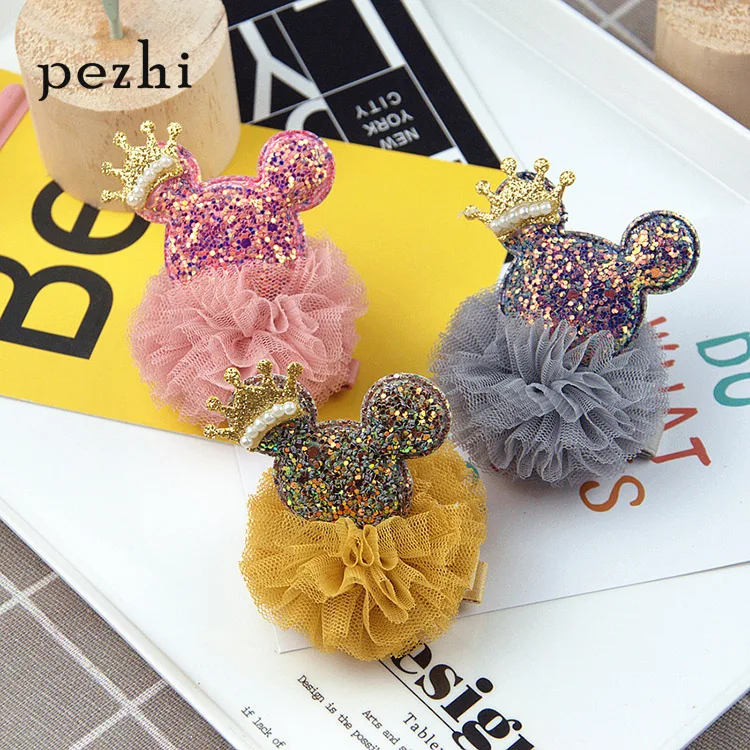 New large yarn ball Mickey crown pearl girl hairpin children hair accessories side clip top clip
New large yarn ball Mickey crown pearl girl hairpin children hair accessories side clip top clip