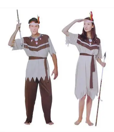 Hot 2017 Couples dress Halloween Cosplay Indigenous People Clothing Indian Leopard Clothes Indian clothing Masquerade costume
Hot 2017 Couples dress Halloween Cosplay Indigenous People Clothing Indian Leopard Clothes Indian clothing Masquerade costume