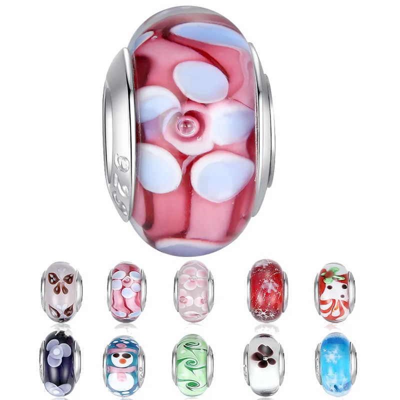 Original Silver Color European Murano Glass Beads Fit Bracelet & Necklace Pendant Authentic Accessories 1PCS
Original Silver Color European Murano Glass Beads Fit Bracelet & Necklace Pendant Authentic Accessories 1PCS