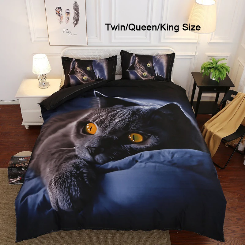 2/3Pcs 3D Printing Black Cat Duvet Cover Set Bedclothes Quilt Cover Pillow Case Comfortable Bedding Sets Bedding Decor
2/3Pcs 3D Printing Black Cat Duvet Cover Set Bedclothes Quilt Cover Pillow Case Comfortable Bedding Sets Bedding Decor