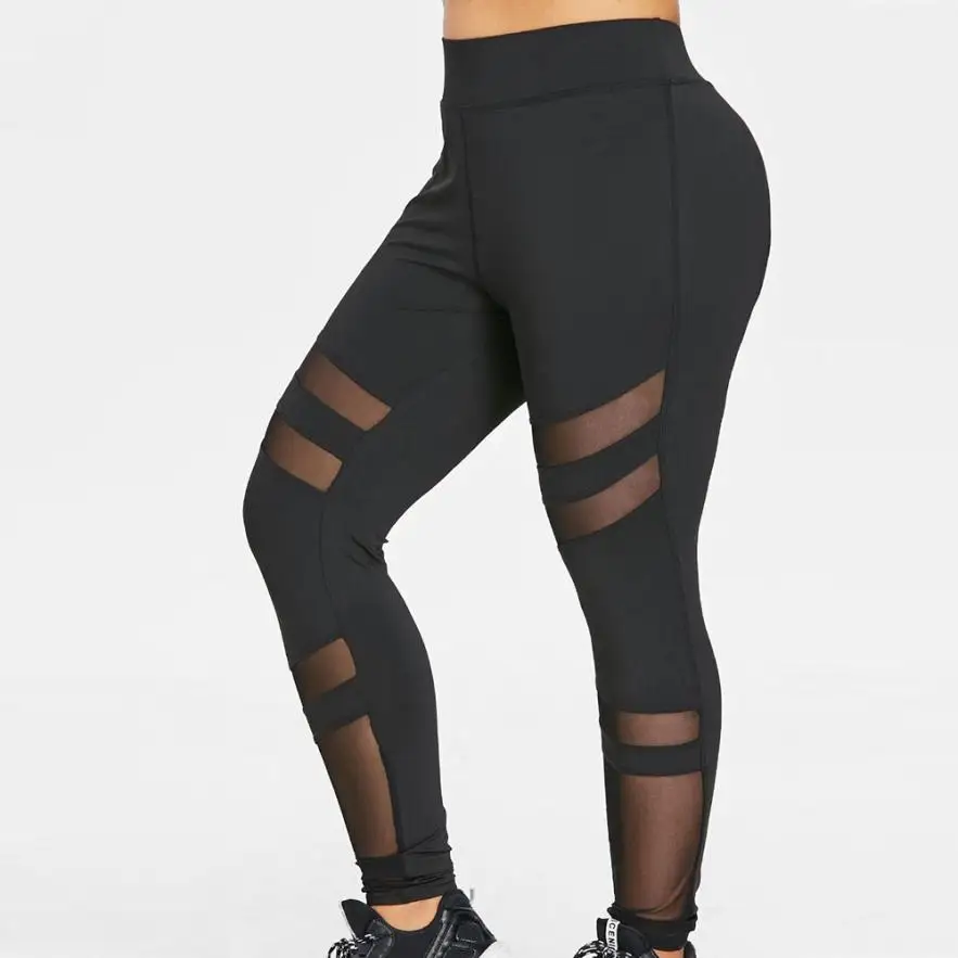 High Quality Women Plus Size Mid Waist Solid Mesh Patchwork Elastic Sports Pants Trousers Leggings Women Mid Waist mujer
High Quality Women Plus Size Mid Waist Solid Mesh Patchwork Elastic Sports Pants Trousers Leggings Women Mid Waist mujer